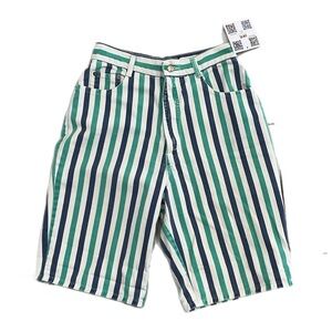 90s Vintage Denim Striped Shorts